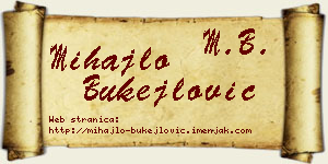 Mihajlo Bukejlović vizit kartica